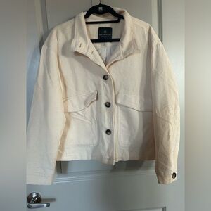 Bagatelle Coat l Cream Corduroy Chunky Chore Button Front l L